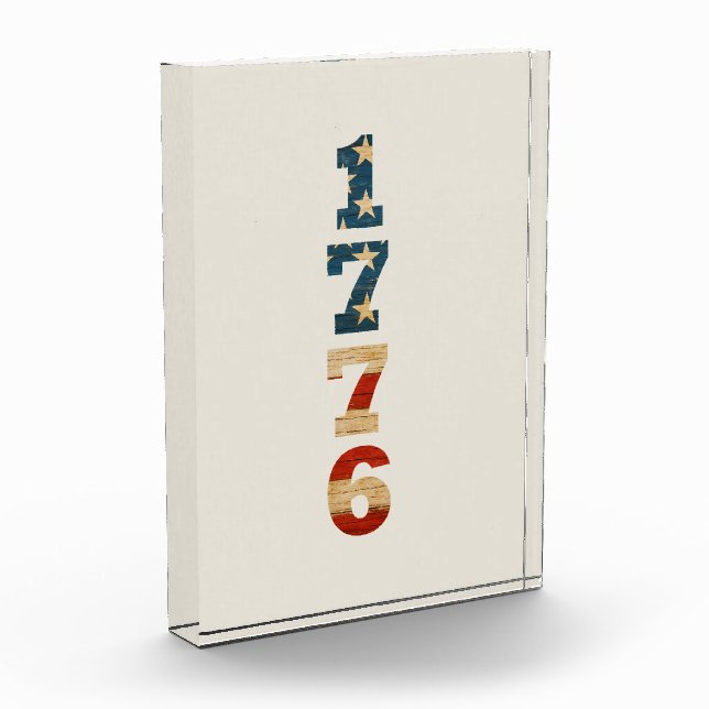 1776 Patriotic American Flag Photo Block (Left)