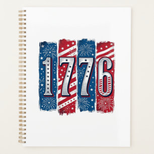 1776 Patriotic Fireworks Vintage Vector Design_1 Planner