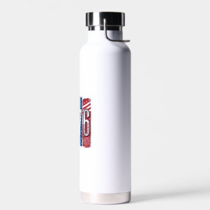 1776 Patriotic Fireworks Vintage Vector Design_1 Water Bottle