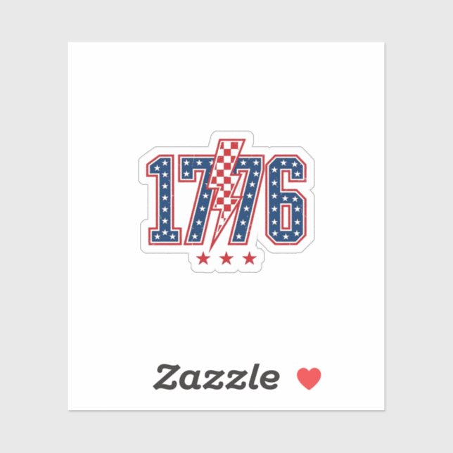 1776 Patriotic Lightning Bolt Vintage Graphic Tee_ (Sheet)