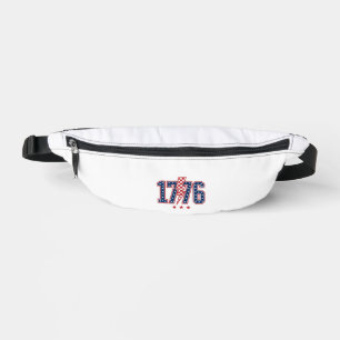 1776 Patriotic Lightning Bolt Vintage Graphic Tee_ Bum Bags