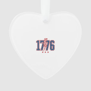 1776 Patriotic Lightning Bolt Vintage Graphic Tee_ Ornament