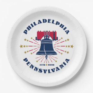 1776 Philadelphia Liberty Bell Paper Plate