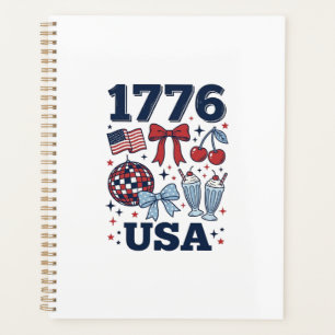 1776 USA Patriotic Coquette Vector Design_1 Planner