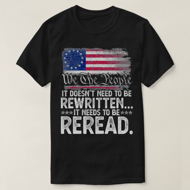 1776 We the People Betsy Ross 4th Of July American T-Shirt (Design Front)