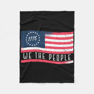 1776 We The People Independence Day 4th Of July Fl Fleece Blanket
