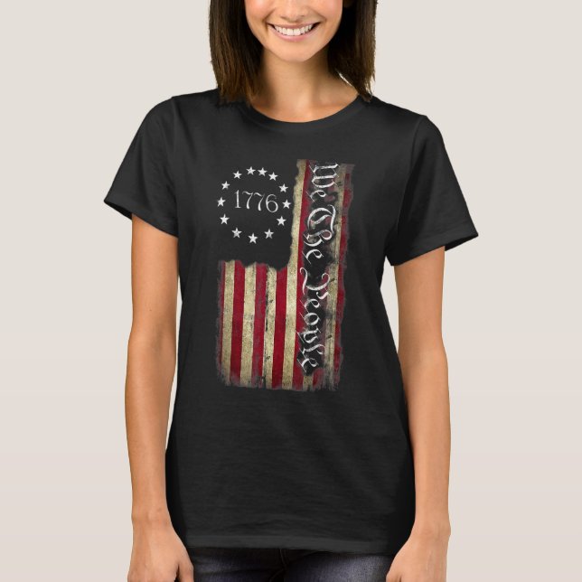 1776 We The People Patriotic American Constitution T-Shirt (Front)