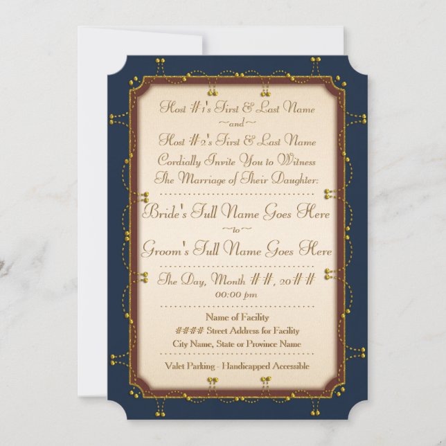 1776 Wedding Collection (Ceremony Invite) Invitation (Front)
