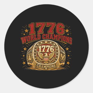 1776 World Sport Styles Sport Styleship Ring Classic Round Sticker