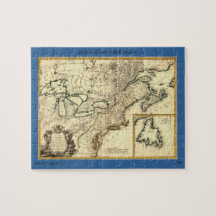 1778 Map of Canada and the United States Jigsaw Puzzle