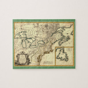 1778 Map of Canada and the United States Jigsaw Puzzle