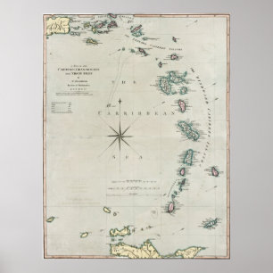 1789 Caribbean Islands Poster