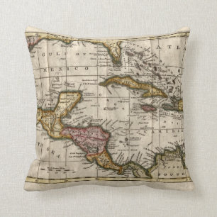 1790 Map of The West Indies by Dilly and Robinson Cushion