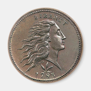 1793 Flowing Hair U.S. Penny Magnet