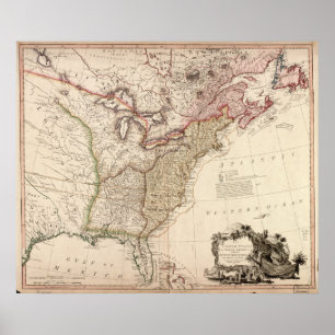 1793 Map of the United States of North America Poster