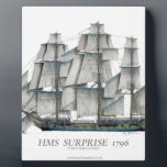 1796 HMS Surprise art Plaque<br><div class="desc">HMS-Surprise
a classic design from maritime artist Tony Fernandes depicting the famous vessel

thanks for shopping with us
www.tonyfernandes.co.uk</div>