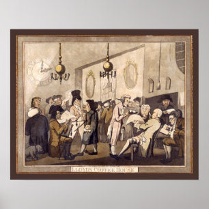 1798 Lloyd's Coffee House by G. Woodward (Print) Poster