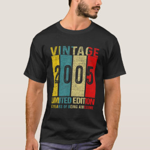 17 Birthday Gifts Vintage 2005 Limited Edition 17 T-Shirt