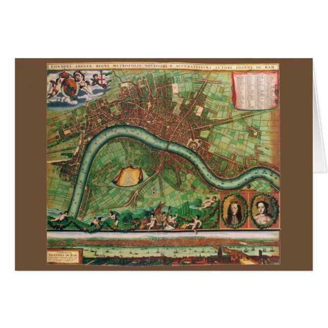 17 Century Antique London Street Map (Front Horizontal)