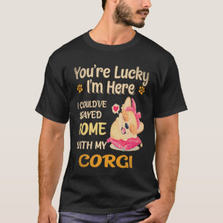 17 I Could Have Stayed Home With Corgi T-Shirt