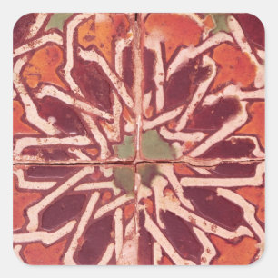 17:Isnik Tile, 16th century Square Sticker