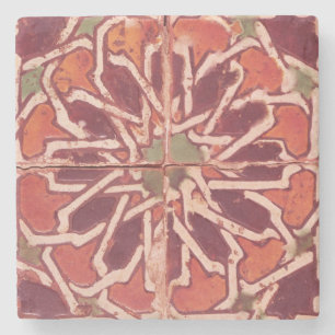17:Isnik Tile, 16th century Stone Coaster