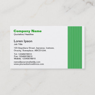 17 Lines - Grass Green Business Card