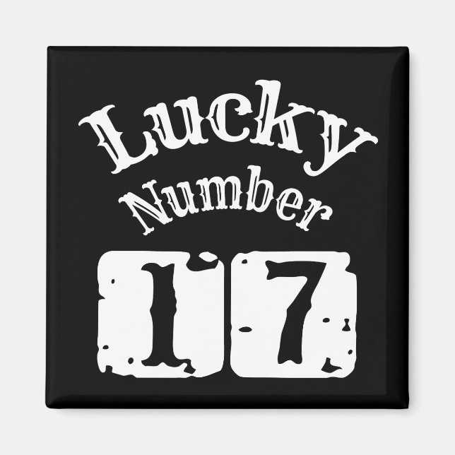 17 - Lucky Number 17 Luck Magnet (Front)