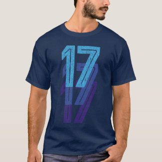 17 Lucky Number 17th Year Birthday Age Sportseam g T-Shirt