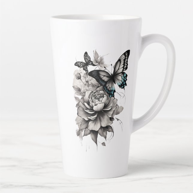 17 oz Large Latte Mug – Butterfly Transformation (Right)