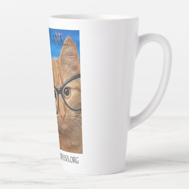 17 oz white latte mug better ask nana (Right)