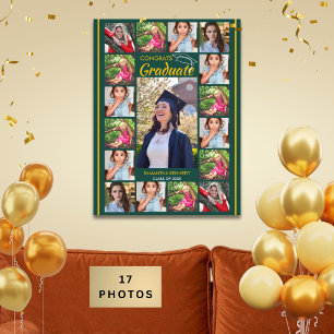 17 Photo Collage Template Congrats Graduate Green Print
