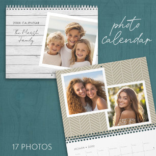 17 Photo Template Personalised - CAN CHANGE YEAR Calendar