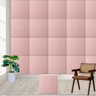 #17  Pink Textured Pinstripes Ceramic Tile