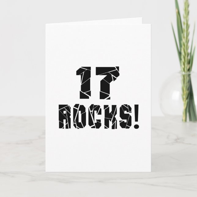 17 Rocks Birthday Designs Card (Front)