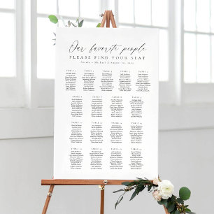 17 Tables Favorite People Acrylic Seating Chart