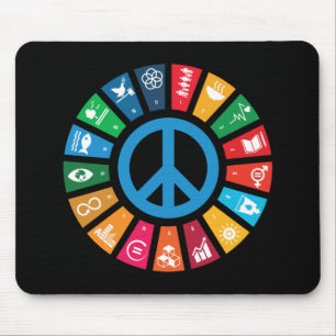17 UN SDGs Sustainable Development Goals Mouse Mat
