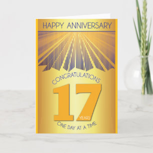 17 Year 12 Step Recovery Anniversary   Customized Card