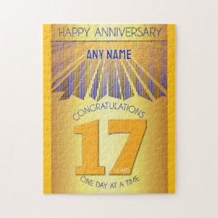 17 Year AA 12 Step Anniversary Personalised Jigsaw Puzzle