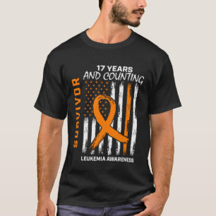 17 Year Leukaemia Survivor  Men Women USA Awarenes T-Shirt