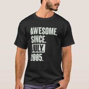 17 Year Old 17th Birthday   Awesome Since July 200 T-Shirt