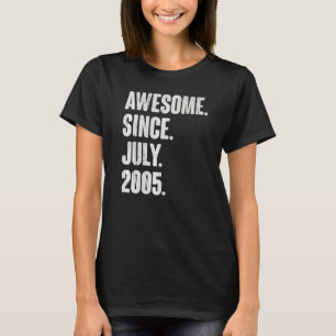 17 Year Old 17th Birthday Awesome Since July 200 T-Shirt