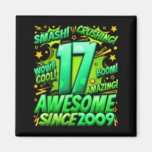 17 Year Old For Boys 17th Birthday Boy 17 Year Old Magnet