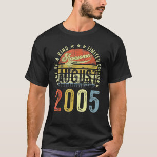17 Years Old Awesome Since August 2005 17th Birth T-Shirt