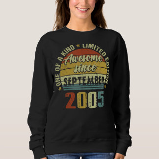 17 Years Old  Awesome Since September 2005 17th 4 Sweatshirt