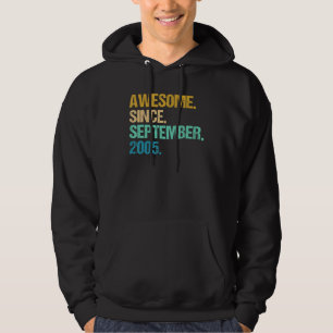 17 Years Old Awesome Since September 2005 17th 9 Hoodie