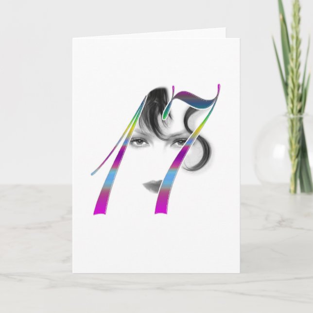 17 Years Old Girls Beauty  Greeting Card (Front)