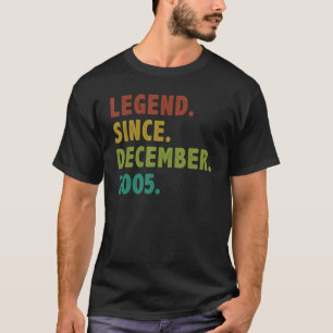 17 Years Old Legend Since December 2005 17th Birth T-Shirt