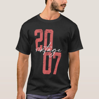 17 Years Old Vintage 2007 17th Birthday Decoration T-Shirt