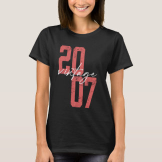 17 Years Old Vintage 2007 17th Birthday Decoration T-Shirt
